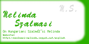 melinda szalmasi business card